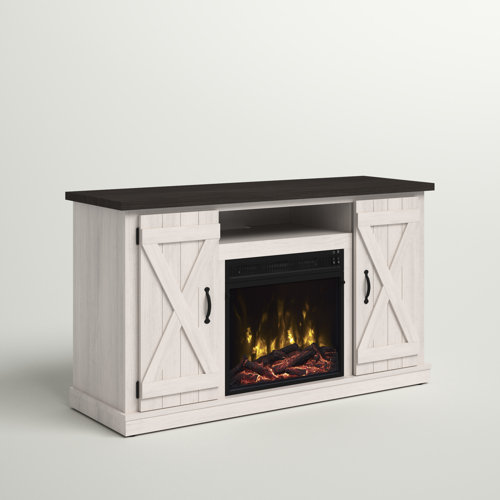 Three Posts™ Lorraine TV Stand for TVs up to 55" with Electric Fireplace Included & Reviews